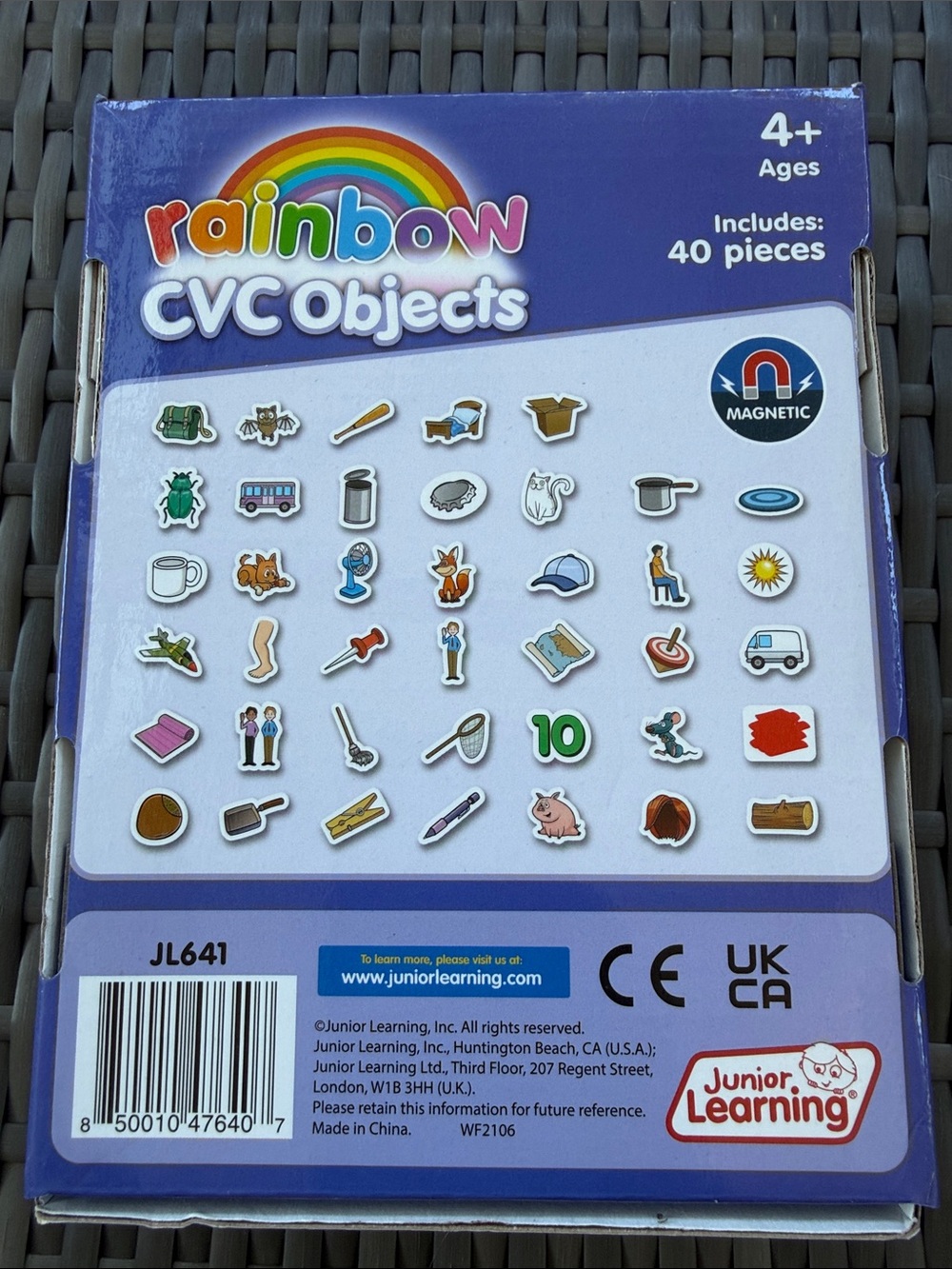 Rainbow CVC Objects Magnetic Learning Set with Multicolor Pieces - Picture 2 of 3